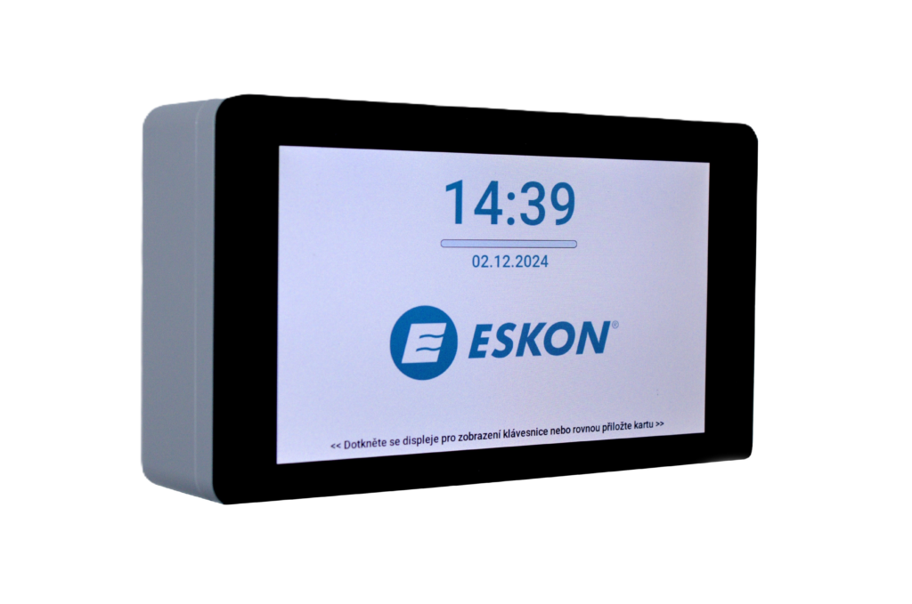 docházkový snímač s dotykovým displejem